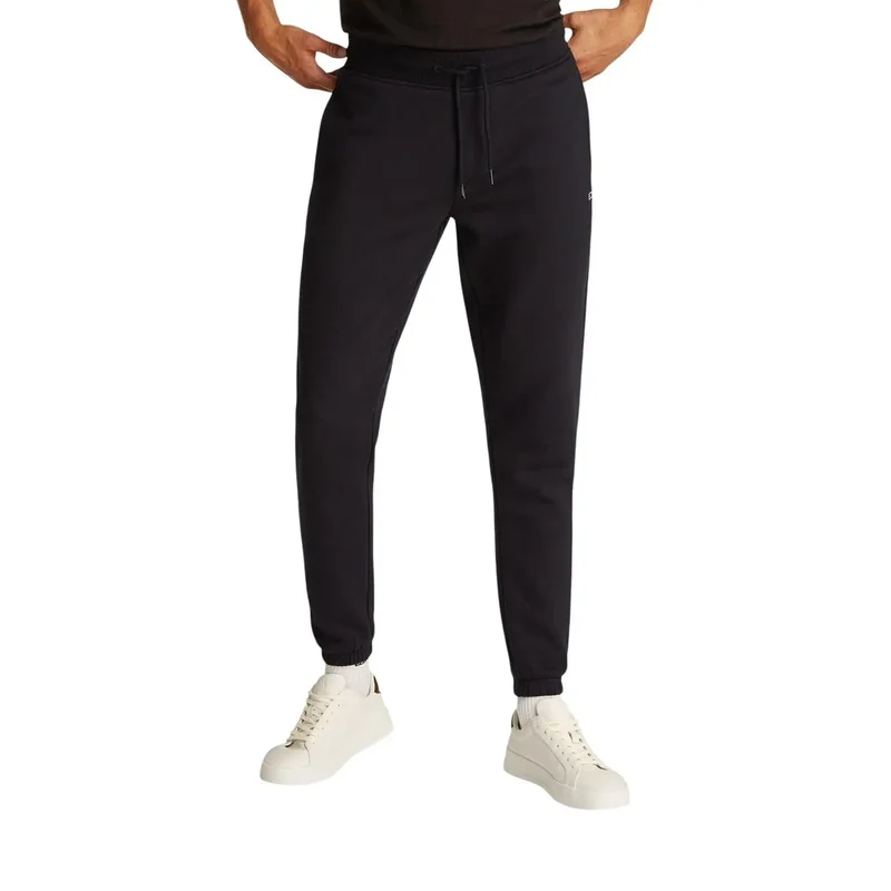 Tommy Hilfiger Herrenhose Schwarz Slim Fit Baumwollfleece