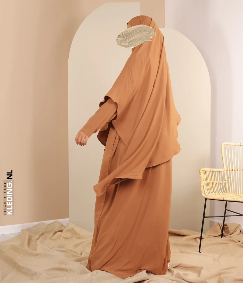 Raffhalter Khimar mit Abaya – Kamel