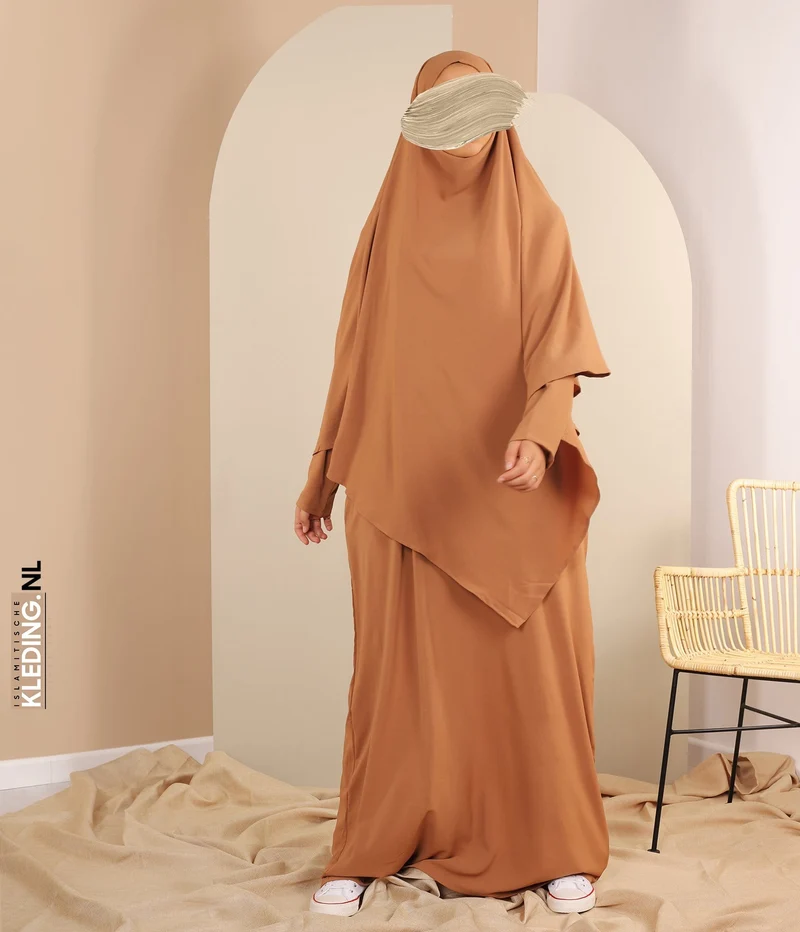 Raffhalter Khimar mit Abaya – Kamel