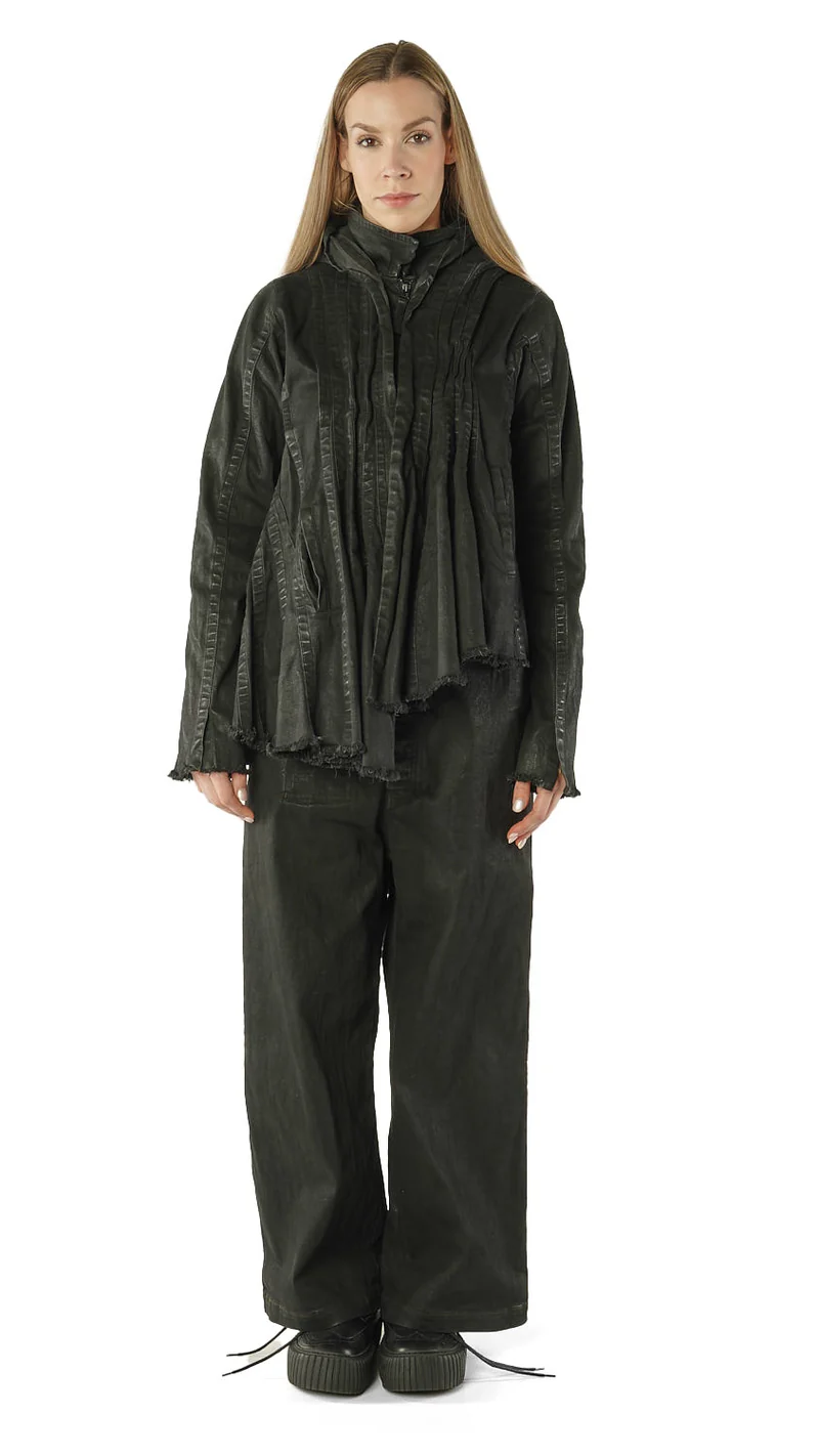 Rundholz gewachste Jeansjacke