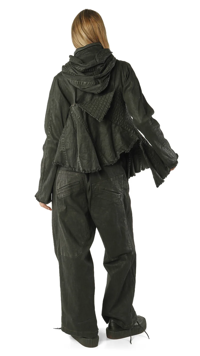 Rundholz gewachste Jeansjacke