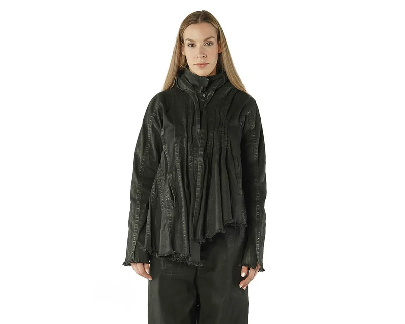Rundholz gewachste Jeansjacke