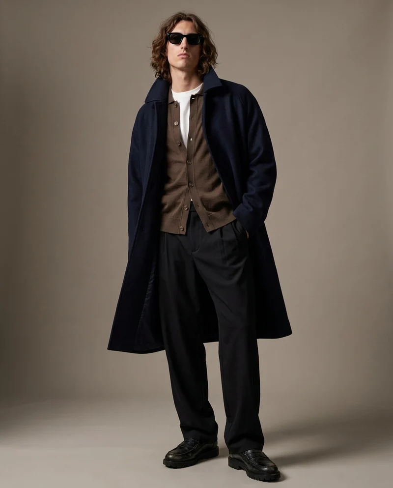Cardigan con colletto polo