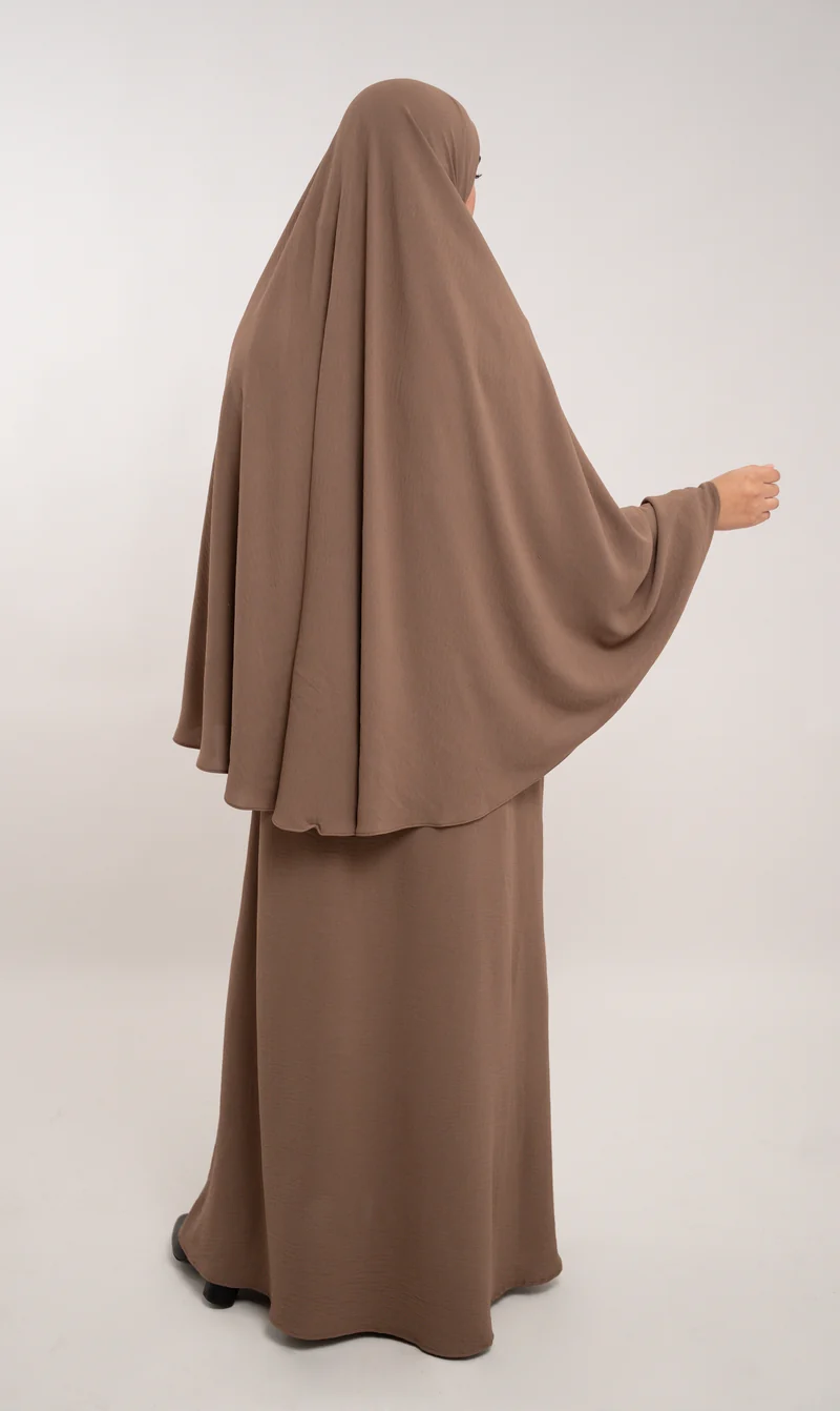 A-Linien-Puff-Jazz-Abaya R - Walnuss
