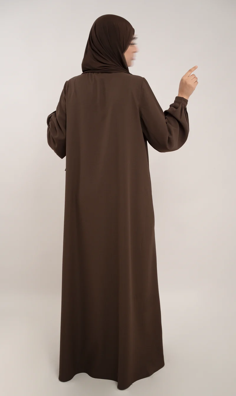 A-Linie Abaya TAYMA R – Deep Cacao