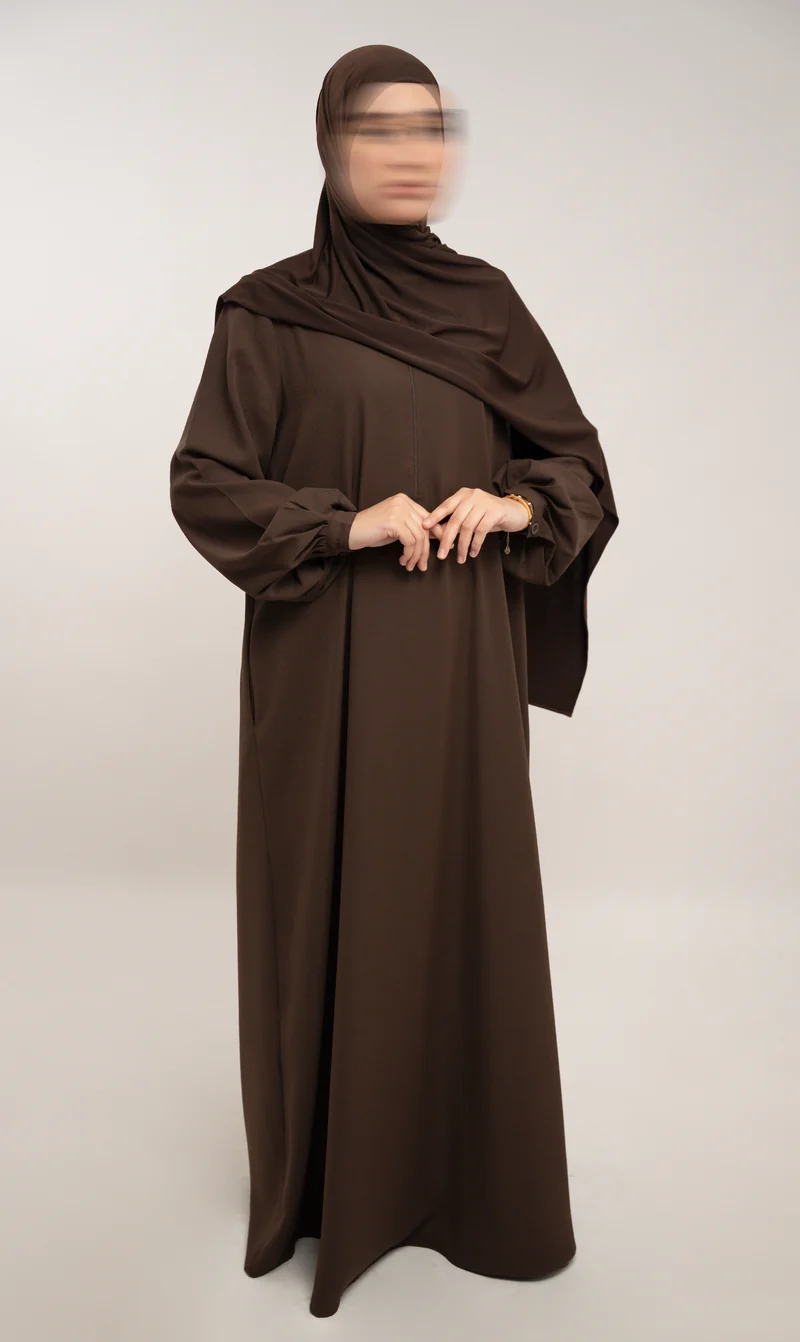 A-Linie Abaya TAYMA R – Deep Cacao
