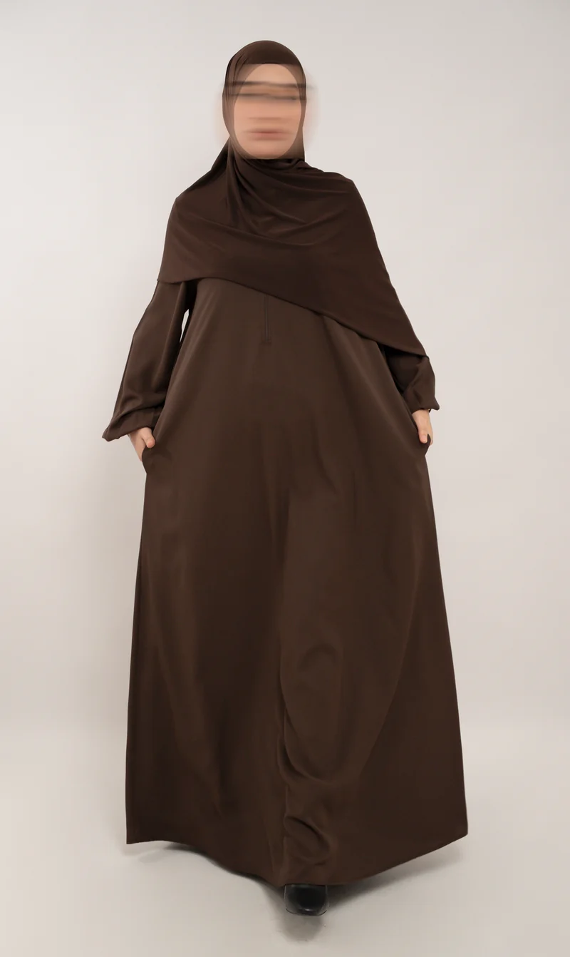 A-Linie Abaya TAYMA R – Deep Cacao