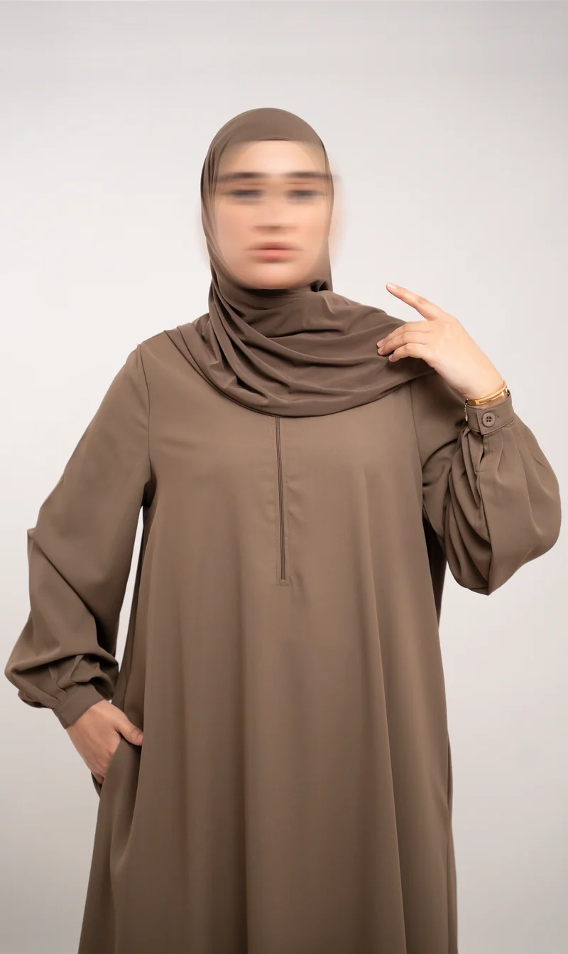 A-Linie Abaya TAYMA R – Espresso
