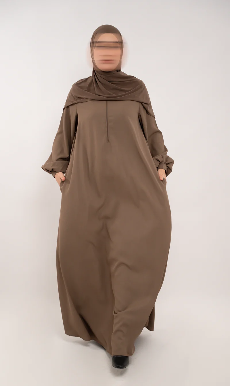 A-Linie Abaya TAYMA R – Espresso
