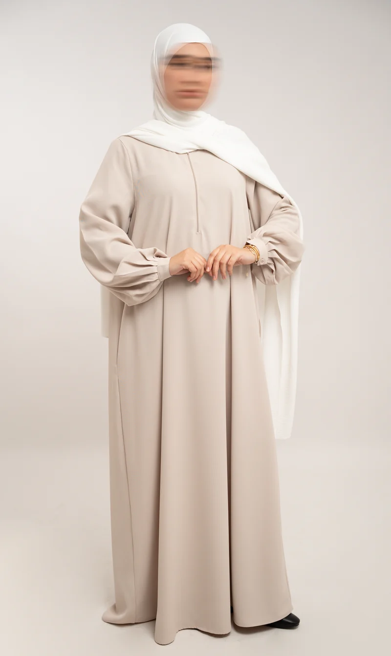 A-Linien-Abaya TAYMA R - Creme