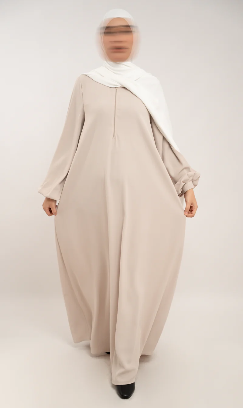 A-Linien-Abaya TAYMA R - Creme