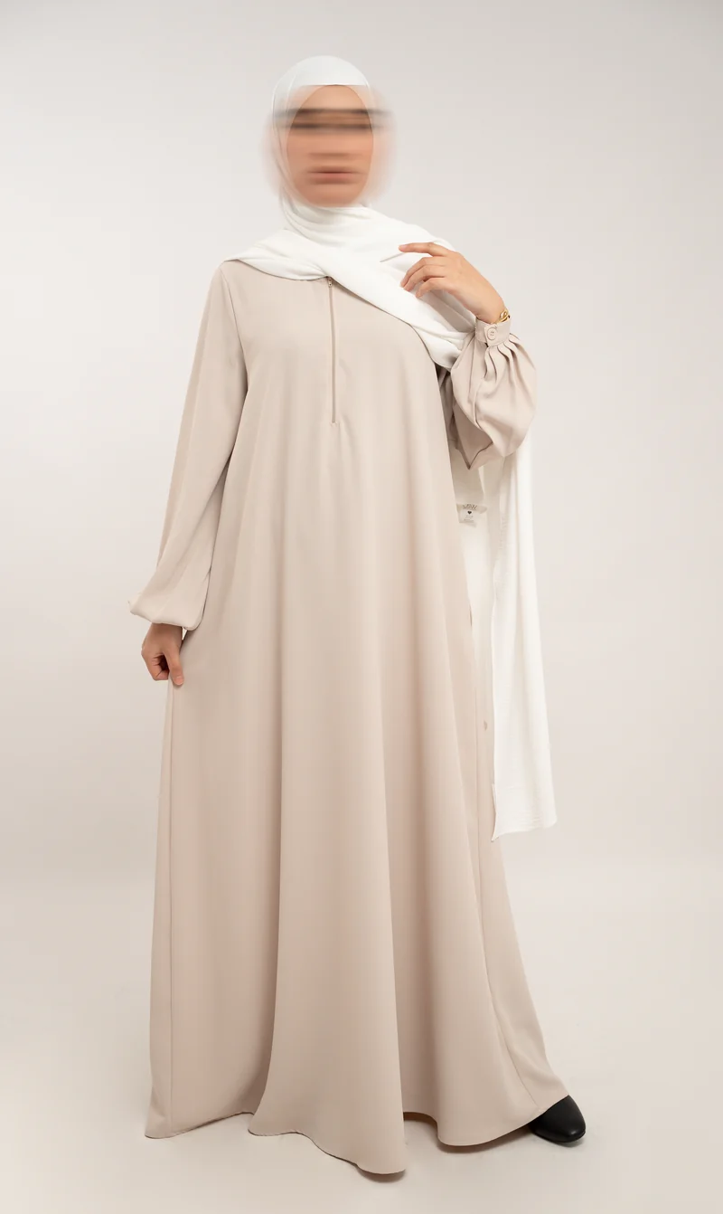 A-Linien-Abaya TAYMA R - Creme