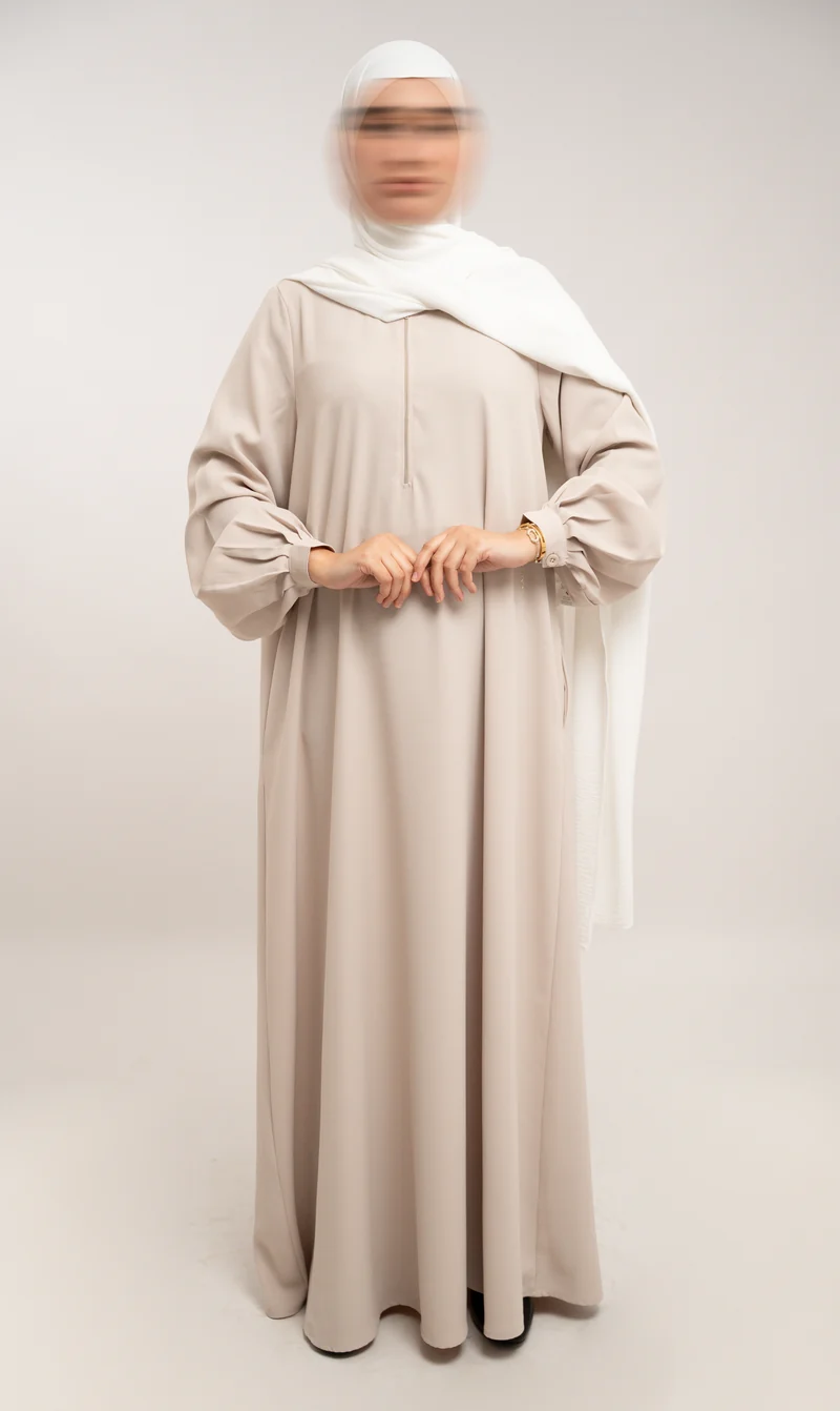 A-Linien-Abaya TAYMA R - Creme