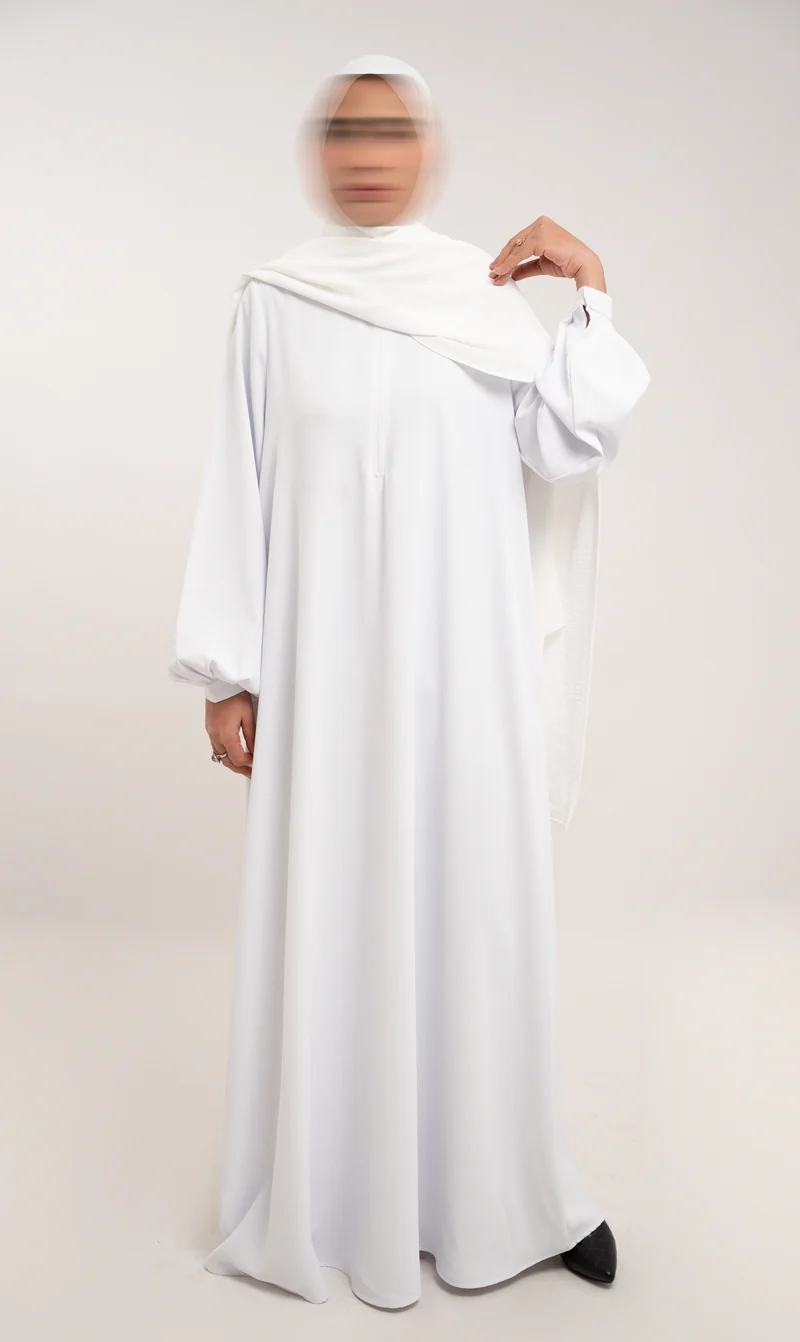 A-Linien-Abaya TAYMA R - Weiß