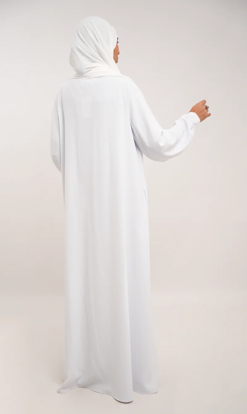 A-Linien-Abaya TAYMA R - Weiß