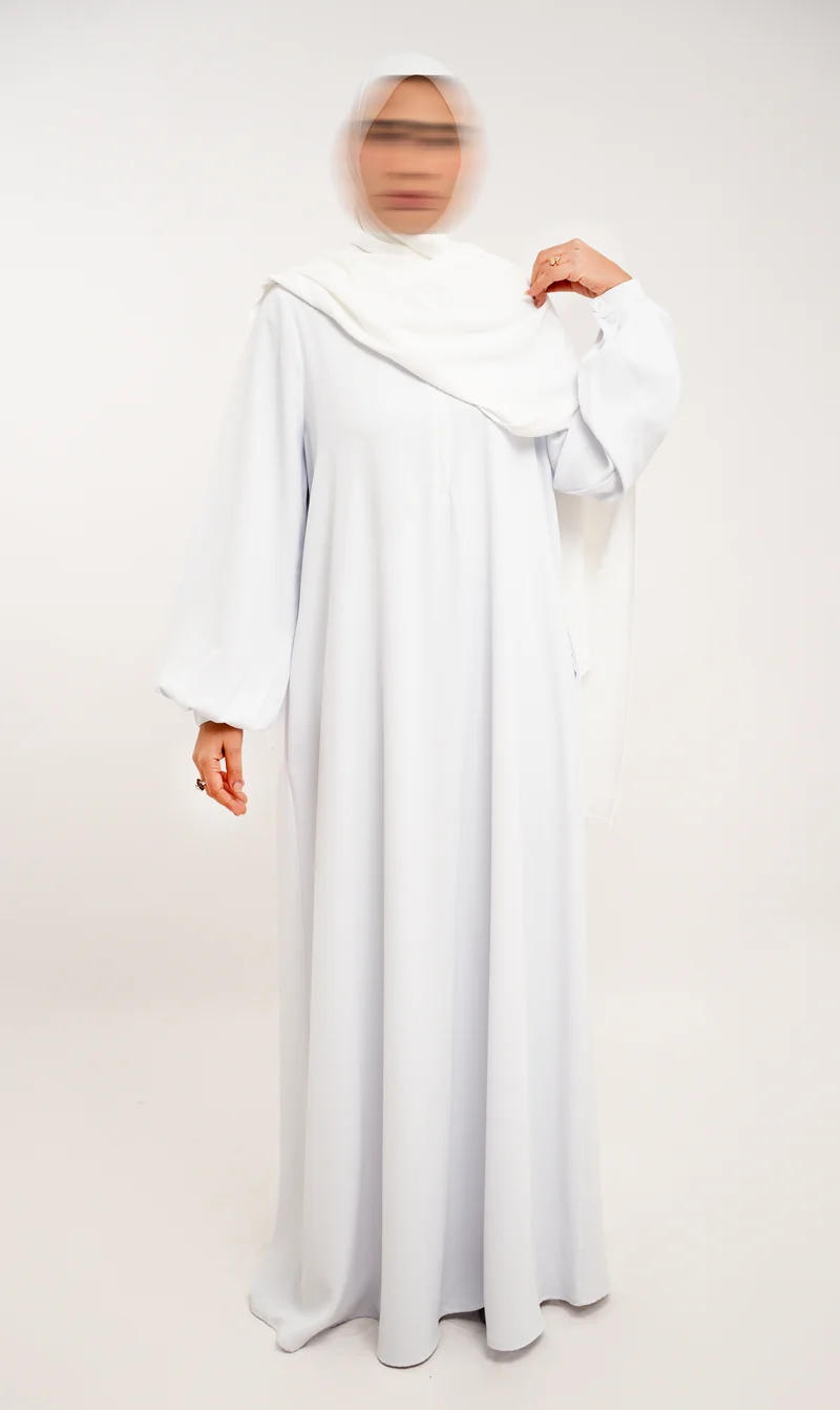 A-Linien-Abaya TAYMA R - Weiß
