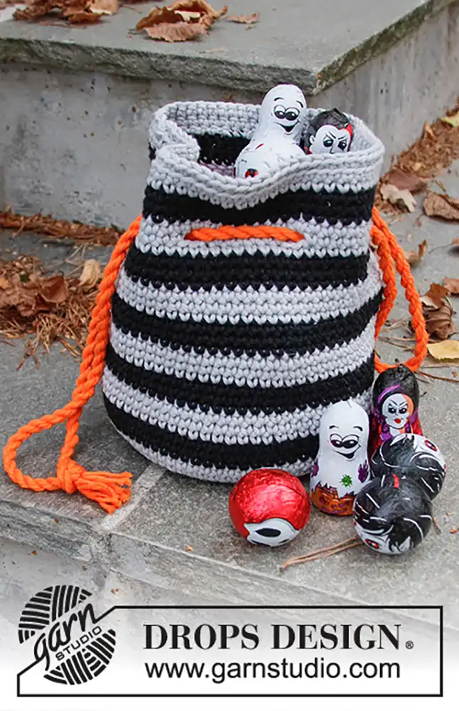 Bonbontasche Spooky Stripes Bag (Häkelset)