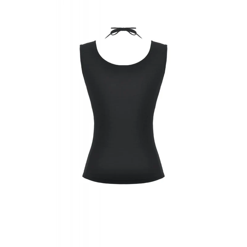 Gothic-Tanktop für Damen mit Spinnen-Ausschnitt und Neckholder