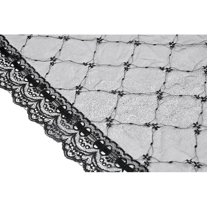 Gothic-Tutu-Rock für Damen mit Diamantspitze und mehreren Lagen