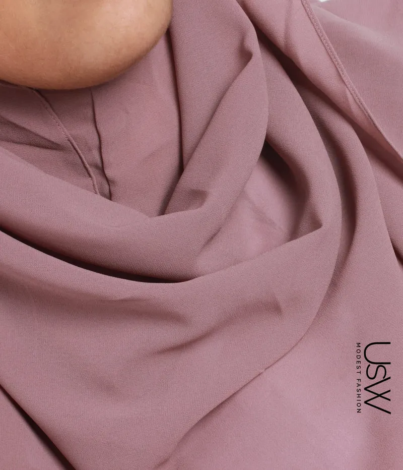 Vollständiger Sofort-Hijab XL - Braune Rose