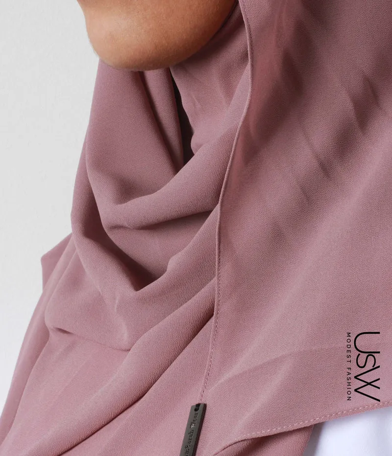 Vollständiger Sofort-Hijab XL - Braune Rose