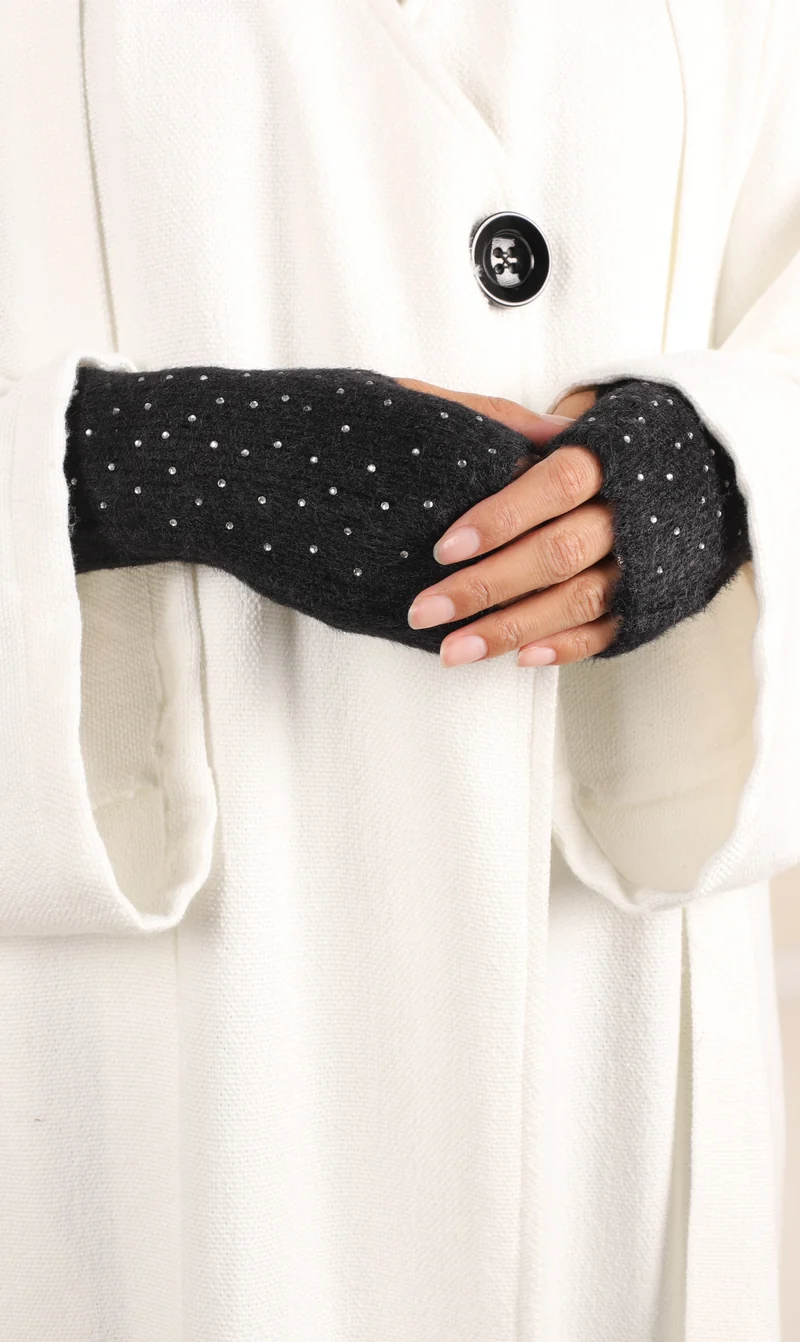 Diamant-Armstulpen – Schwarz