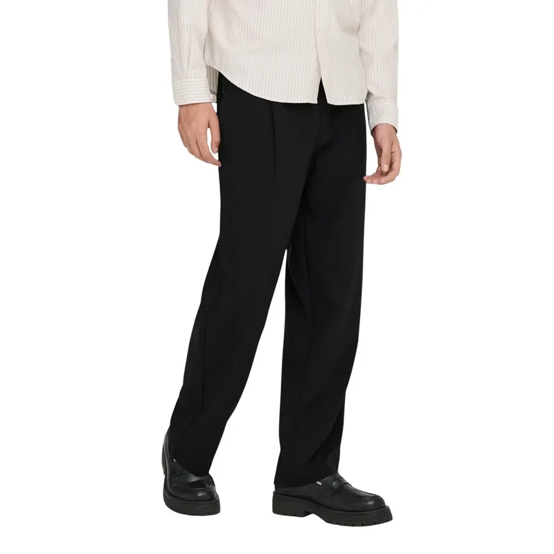 Only and Sons Herrenhose, schwarz, Viskosemischung