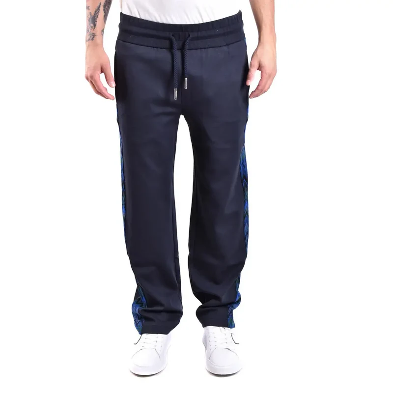 Missoni Herrenhose aus blauer Viskose, normale Passform