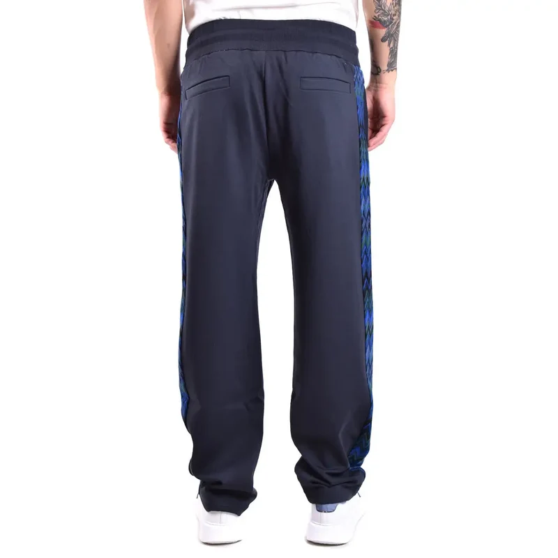 Missoni Herrenhose aus blauer Viskose, normale Passform
