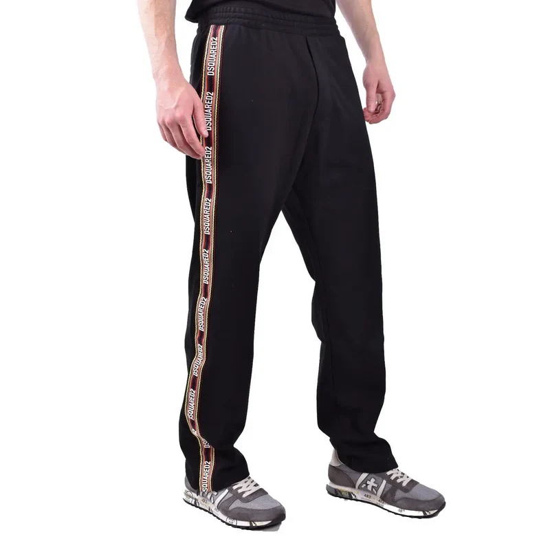Dsquared Schwarze Herrenhose aus Baumwollmischgewebe