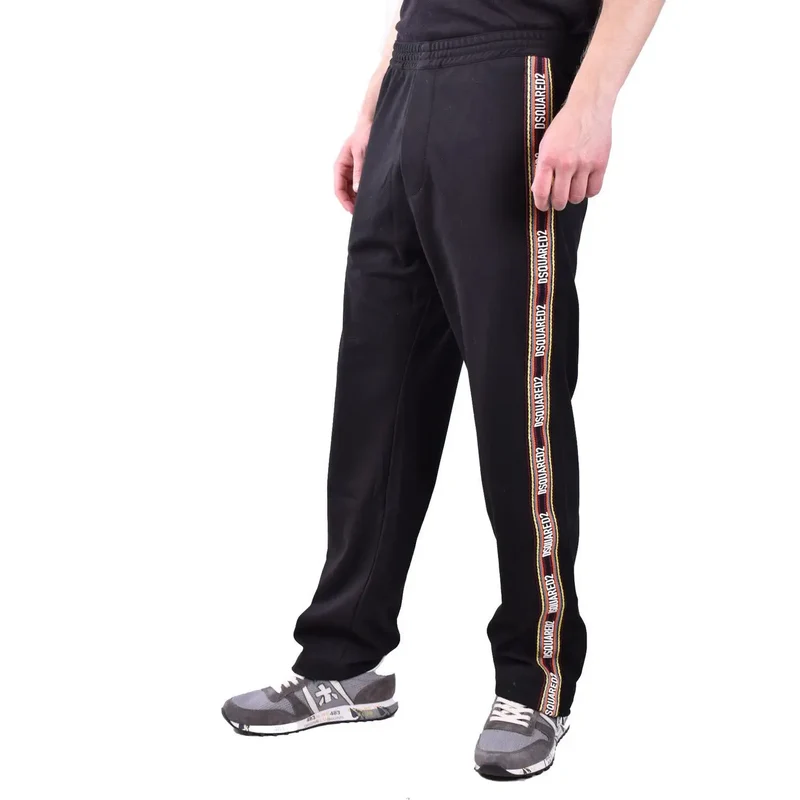 Dsquared Schwarze Herrenhose aus Baumwollmischgewebe