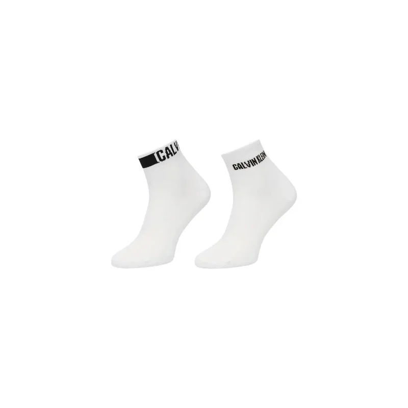 Calvin Klein Herren Baumwollunterwäsche Weiß Viertel Logo Streifen