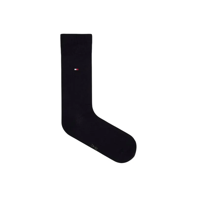 Tommy Hilfiger Herrensocken aus Baumwolle, schwarz mit Argyle-Muster, 2er-Pack