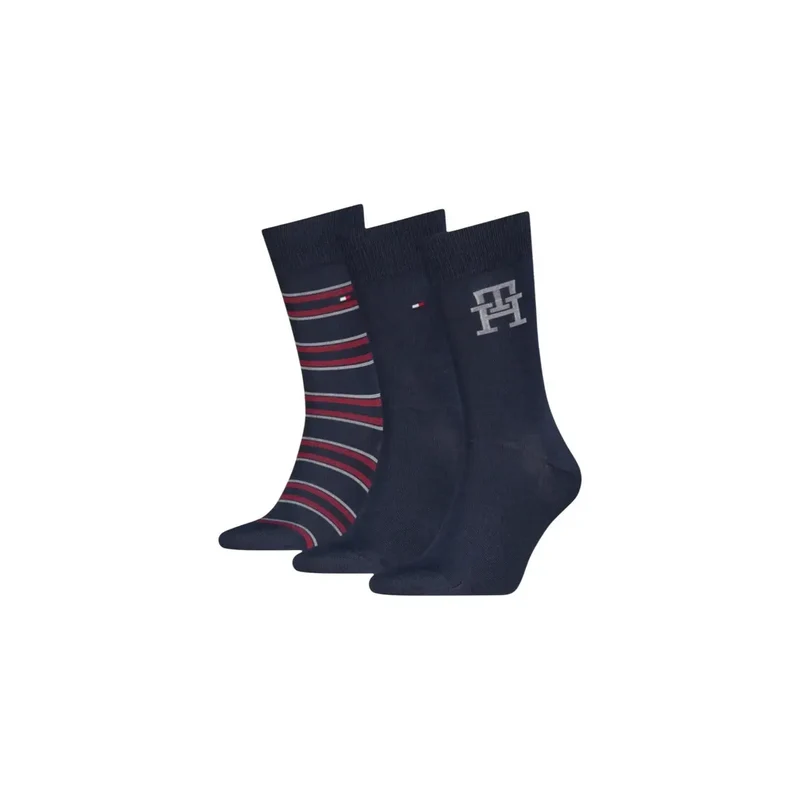 Calvin Klein Herrensocken, 3er-Pack, schwarz-weiß gestreift