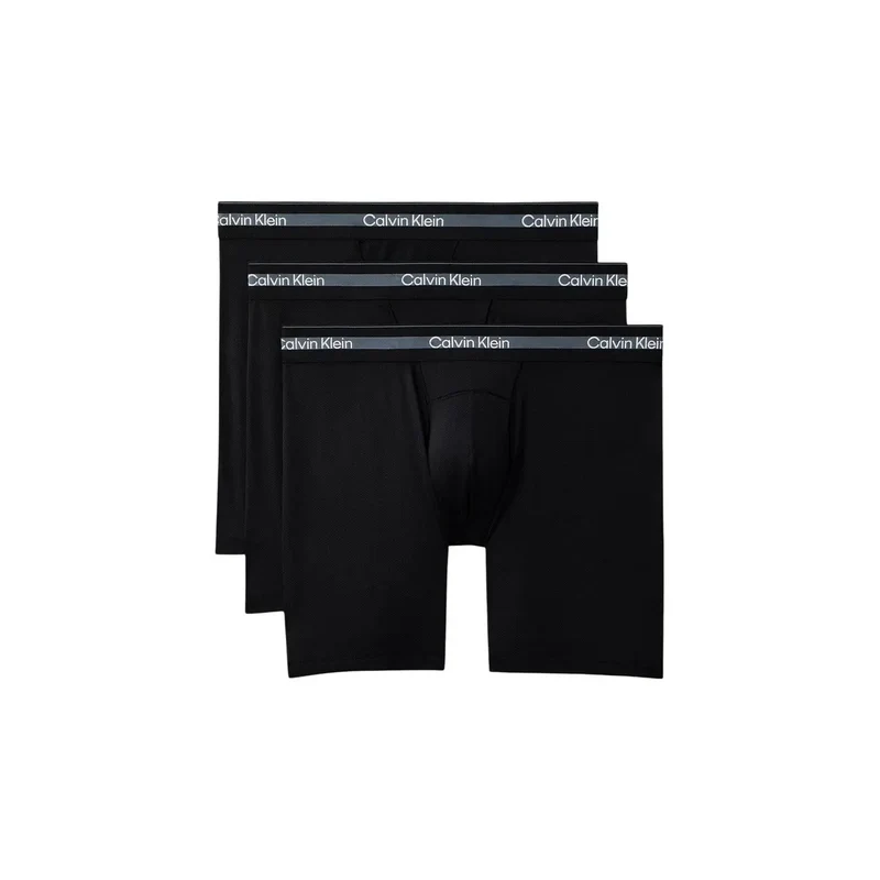 Calvin Klein Herren-Boxershorts, schwarz, Polyester, 3er-Pack