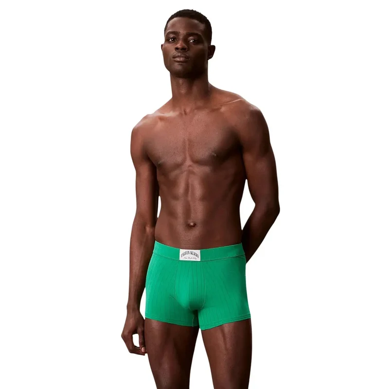 Calvin Klein Herren-Trunks aus grüner Baumwolle