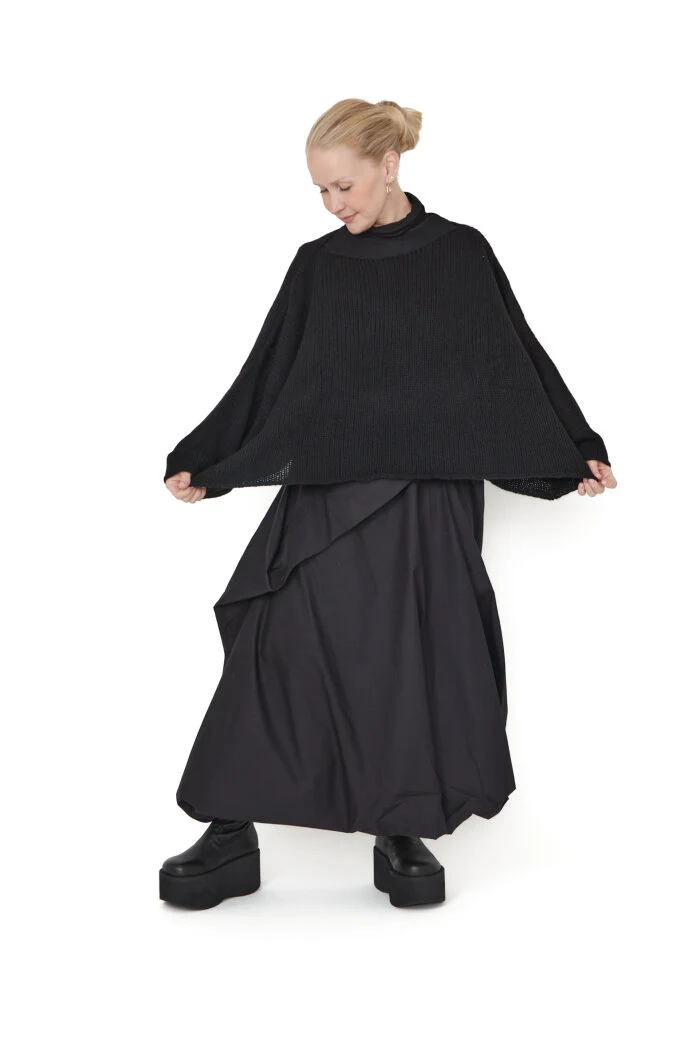 Sort Aarhus Grobstrick Pulli