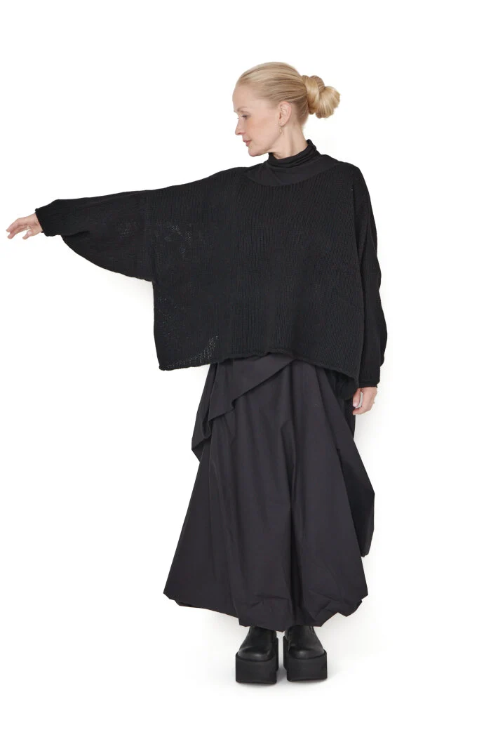 Sort Aarhus Grobstrick Pulli