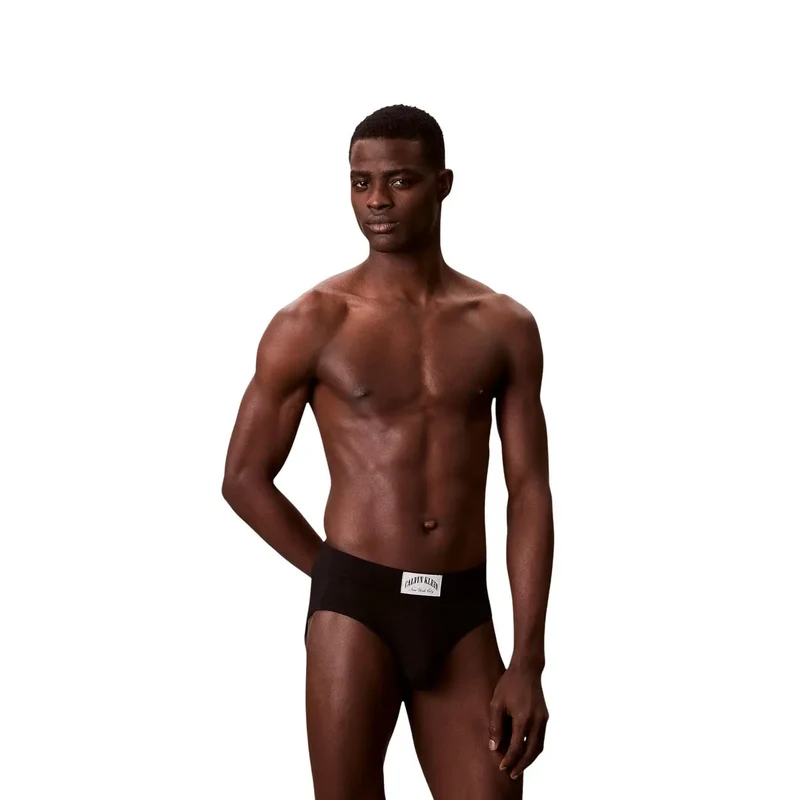 Calvin Klein Herren-Baumwoll-Hüftslip, Schwarz