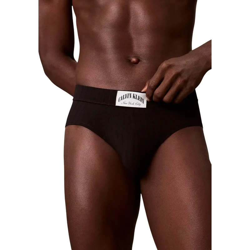 Calvin Klein Herren-Baumwoll-Hüftslip, Schwarz