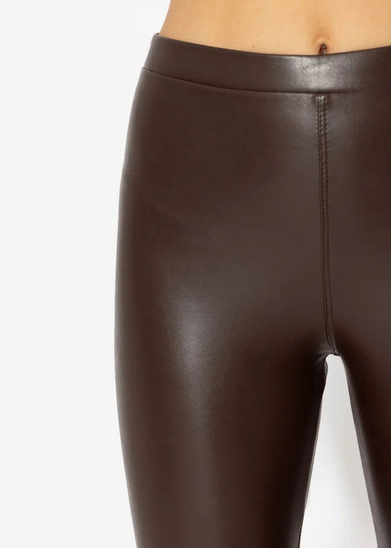 Thermo Leggings - dunkelbraun