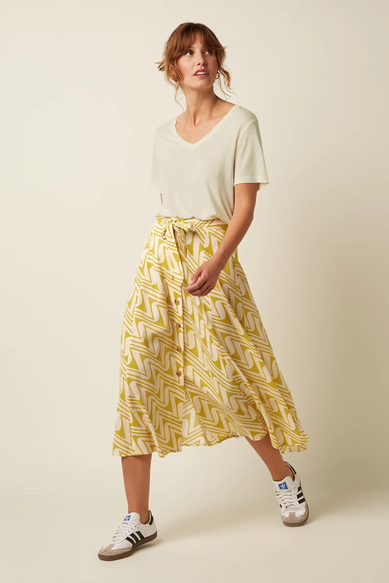 Judy Midi Skirt Laguna Woven