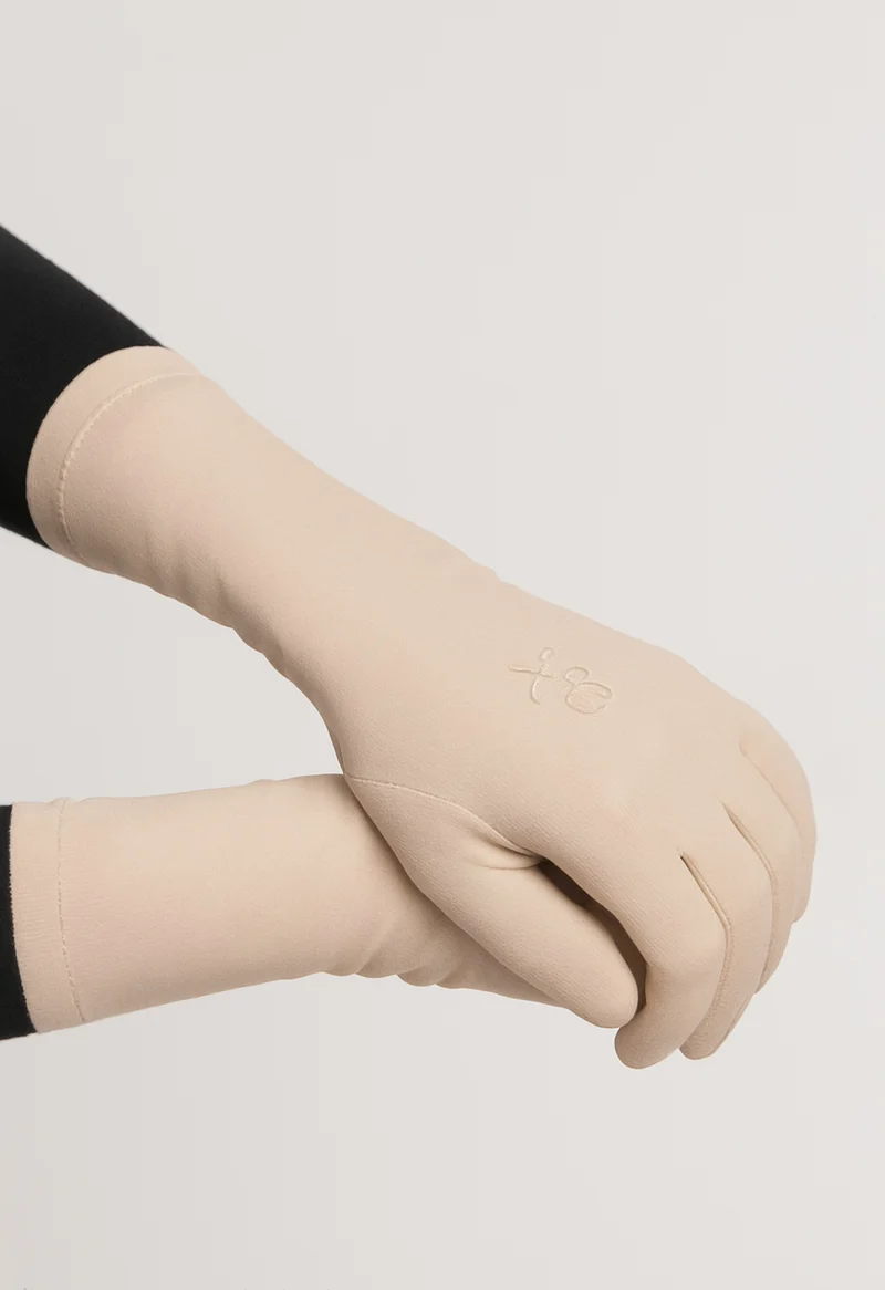 Handschuhe Beige