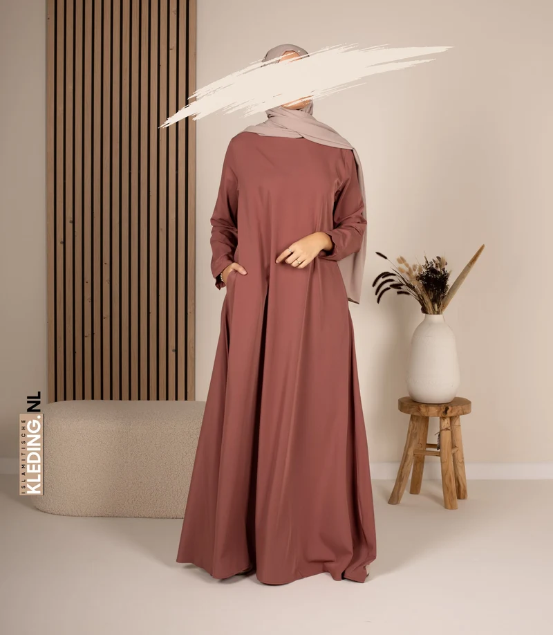 Abaya A-Linie – Ellysa – Wood Rose
