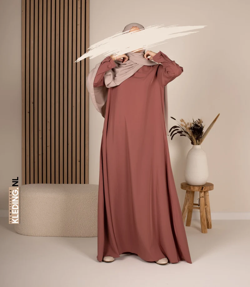 Abaya A-Linie – Ellysa – Wood Rose