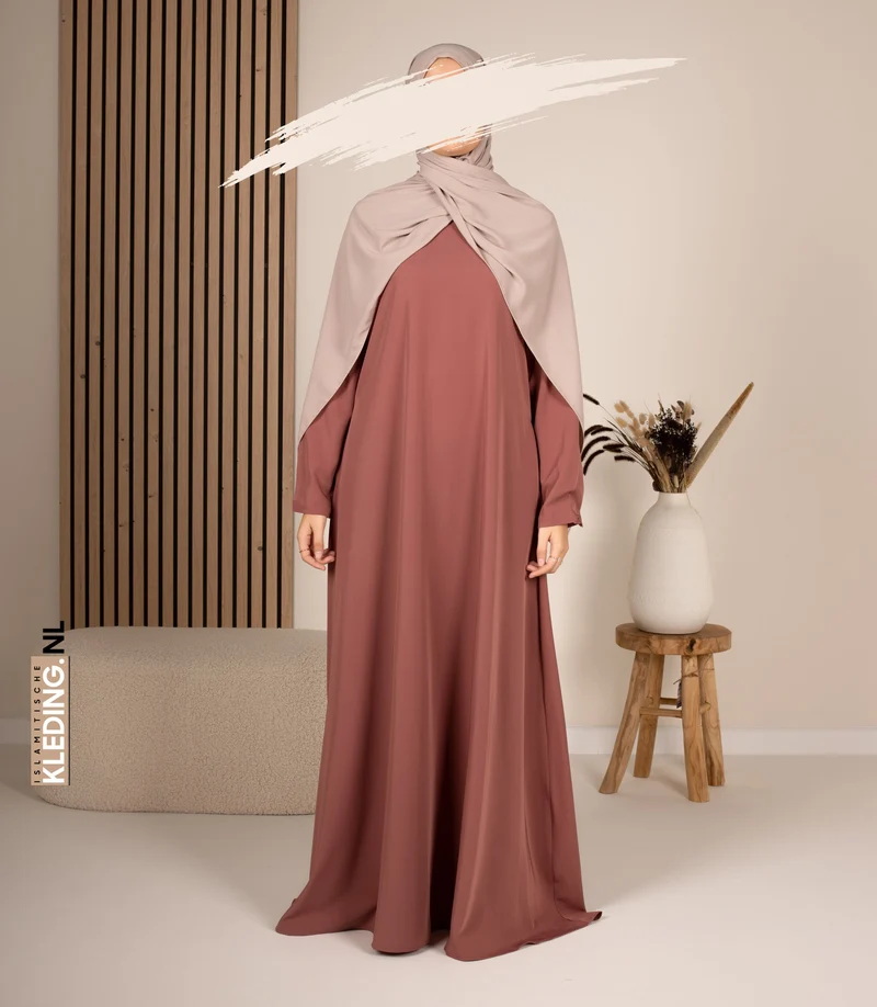 Abaya A-Linie – Ellysa – Wood Rose