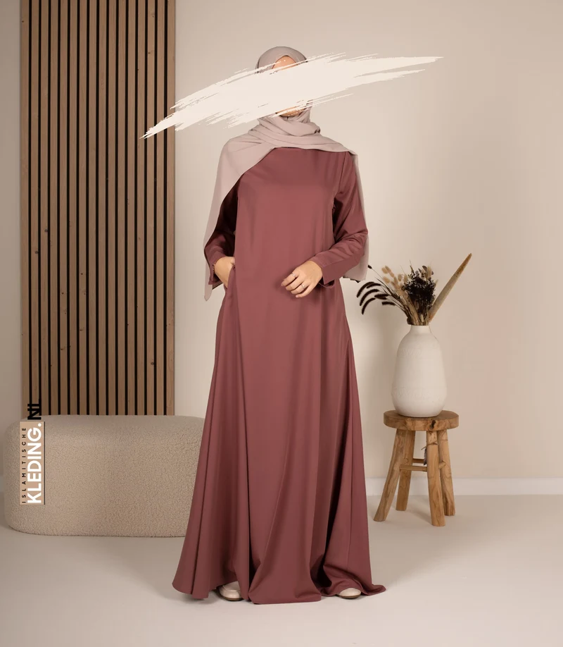 Abaya A-Linie – Ellysa – Wood Rose
