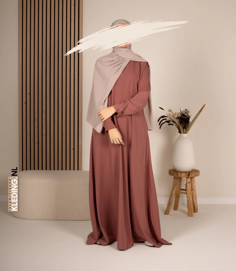 Abaya A-Linie – Ellysa – Wood Rose