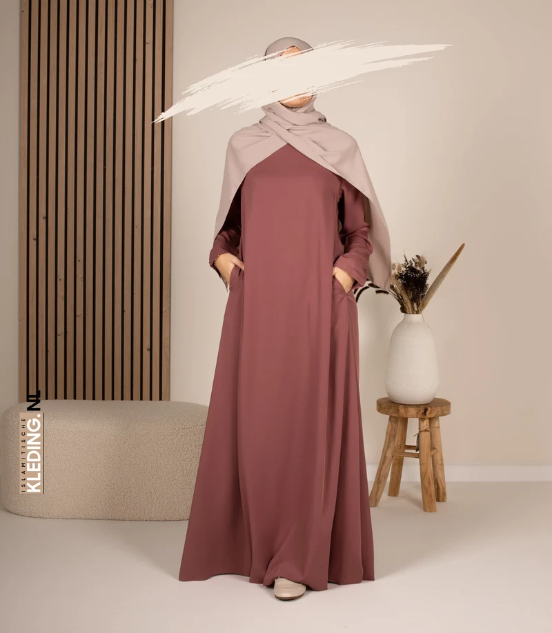 Abaya A-Linie – Ellysa – Wood Rose