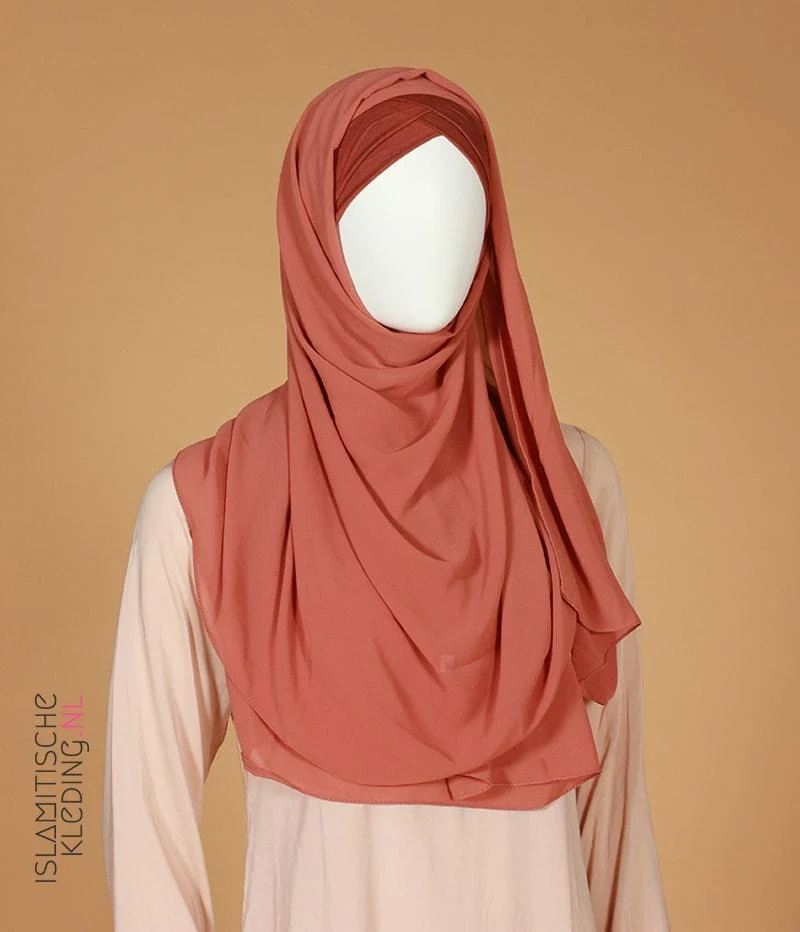 Sofort Bonnet Chiffon Schal Marsala